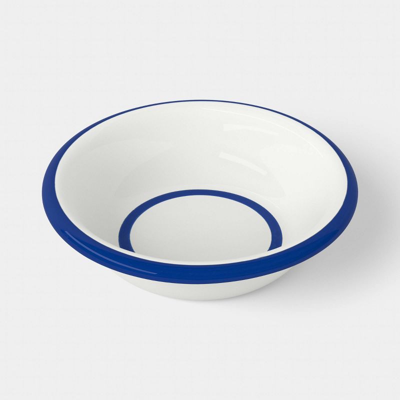 Stoneware Round Rim Serving Bowl Blue Striped - Room Essentials™