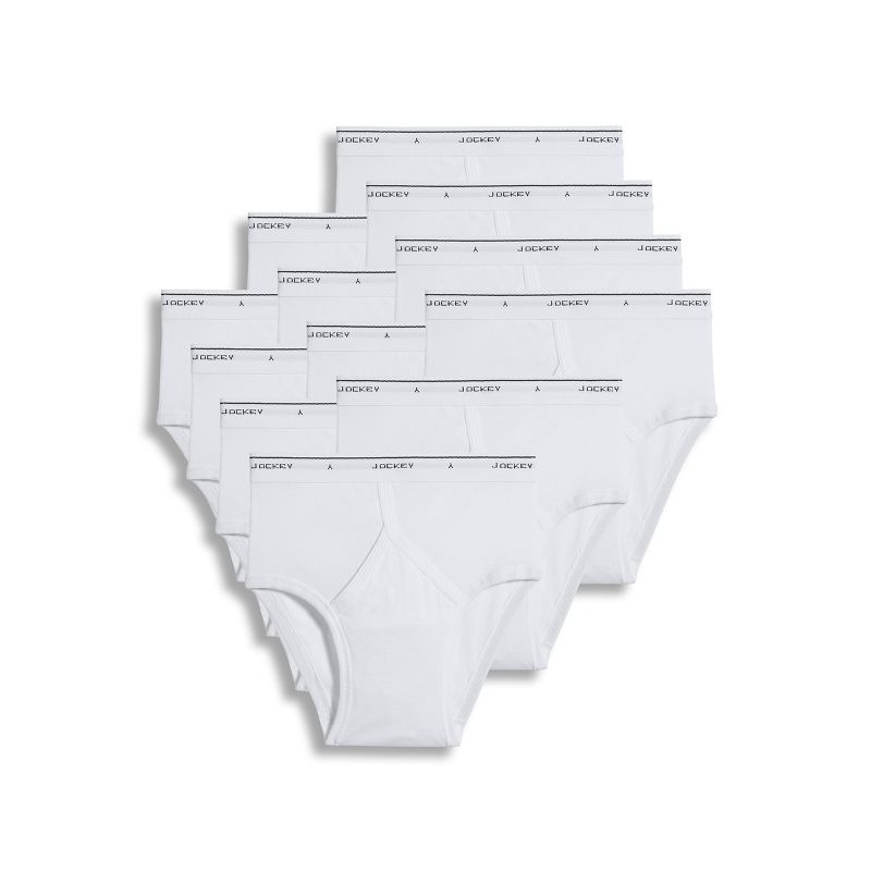Jockey Men's Classic Low Rise Brief - 12 Pack 34 White