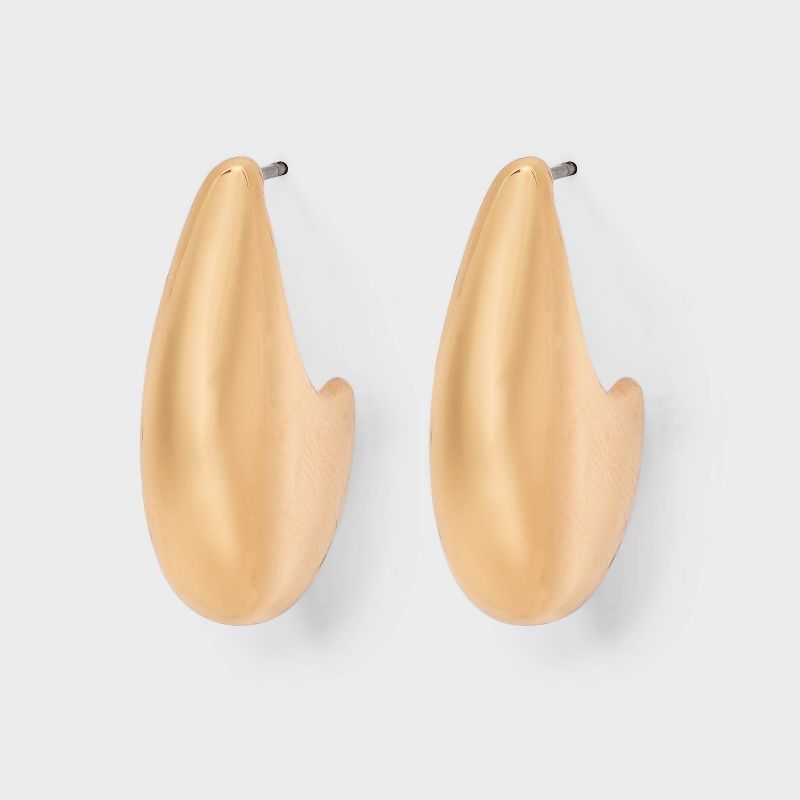 Smooth Puff Wide Earrings - A New Day™ Gold