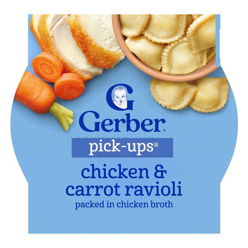 Gerber Pick-Ups Chicken & Carrot Ravioli Toddler Food Meals - 6oz​