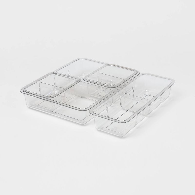 4pc Open Shallow Fridge Storage Bin Set - Brightroom™