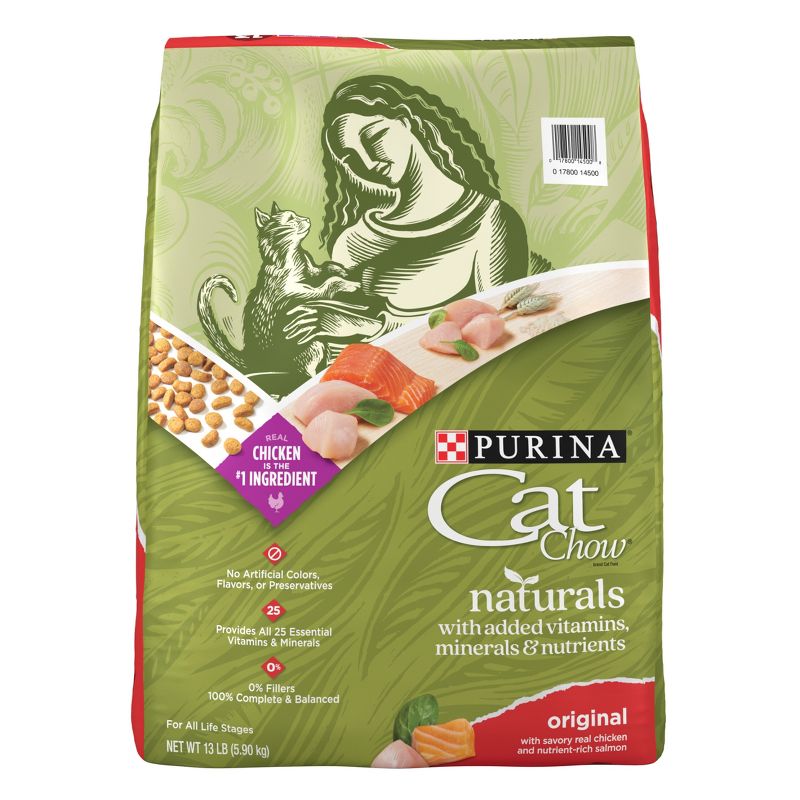 Purina Cat Chow Naturals Original Chicken Flavor Dry Cat Food - 13lbs