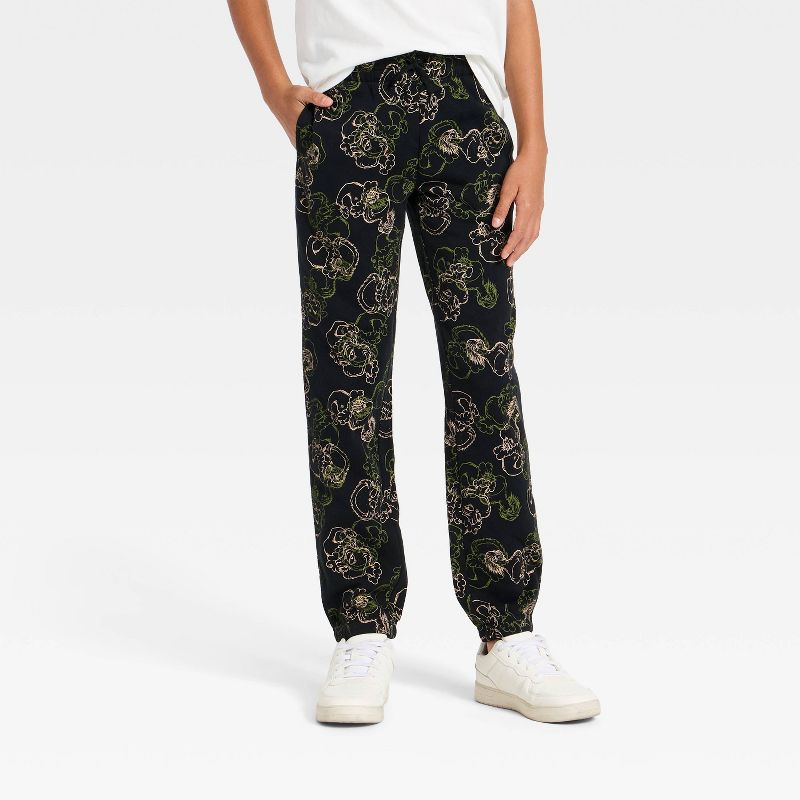 Boys' The Grinch Graphic Fleece Jogger Pants - Black L