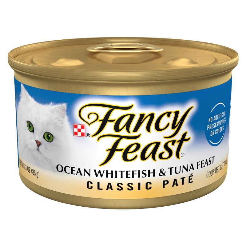 Purina Fancy Feast Grain Free Classic Paté Ocean White Fish and Tuna Flavor Wet Cat Food - 3oz
