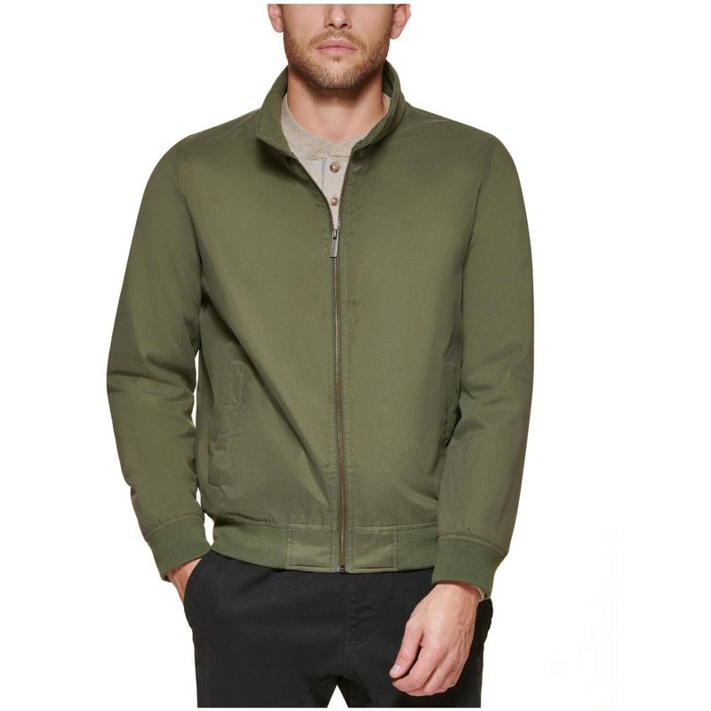 Club Room Mens Regular Fit Bomber Jacket, medgreen, Large