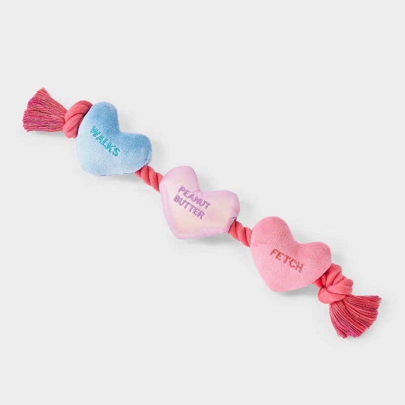 17" Hearts On Rope Plush Dog Toy - Boots & Barkley™