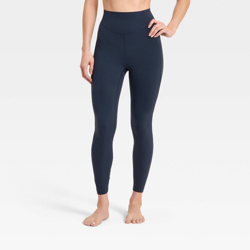 Women's Everyday Soft Ultra High Rise Mesh 7/8 Leggings - All In Motion™ Navy Blue XXL