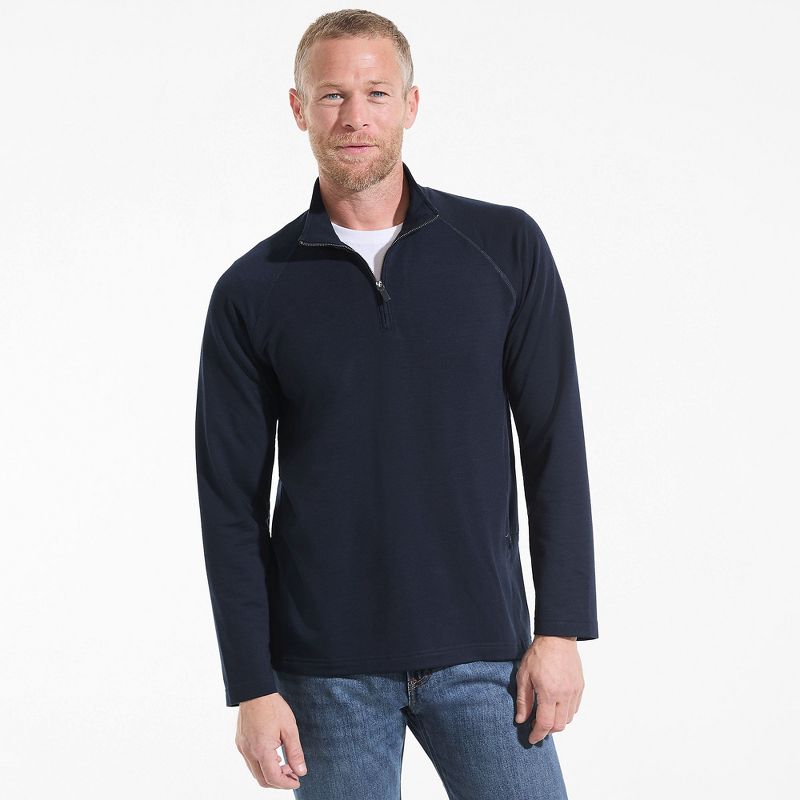 Lands' End Men's Tall Long Sleeve Flex Performance Quarter Zip - X Large Tall - Radiant Navy