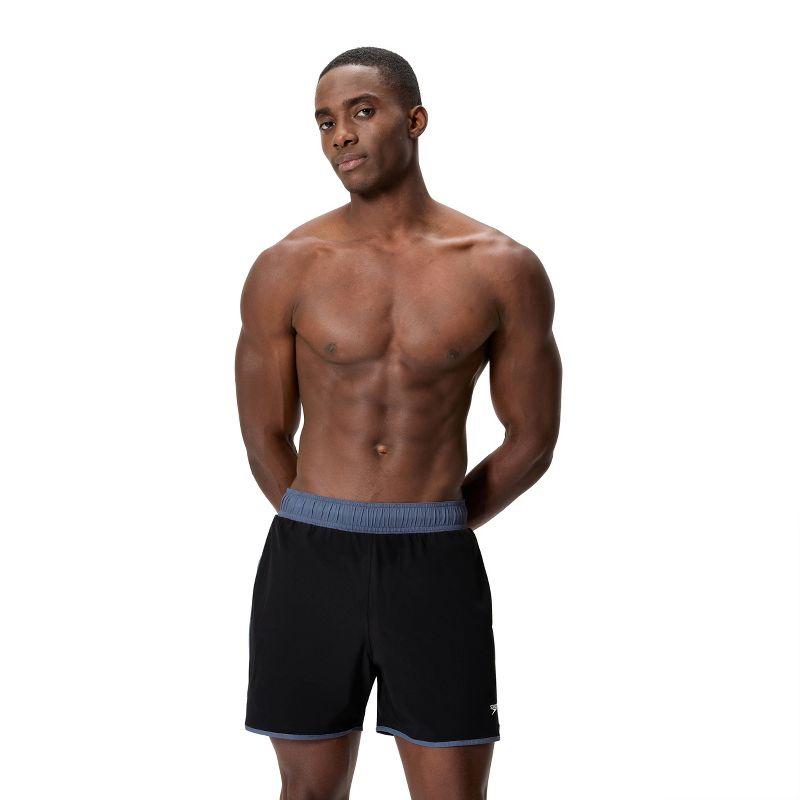 Men's Speedo 5.5" Comfort Liner Swim Trunks - Black M