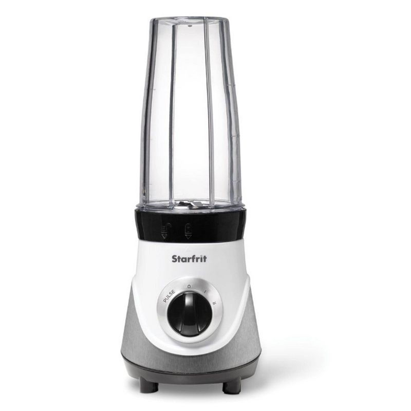 Starfrit 2-Speed Personal Blender - White: Portable Smoothie & Bullet Blender, 300W, 2 Cups, Dishwasher-Safe