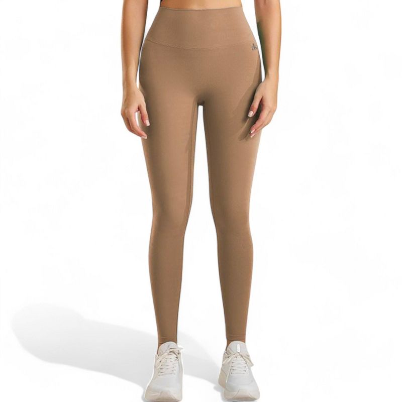 Anna-Kaci Active Women's Seamless High Waist Compression Leggings for Activewear- Medium, Beige