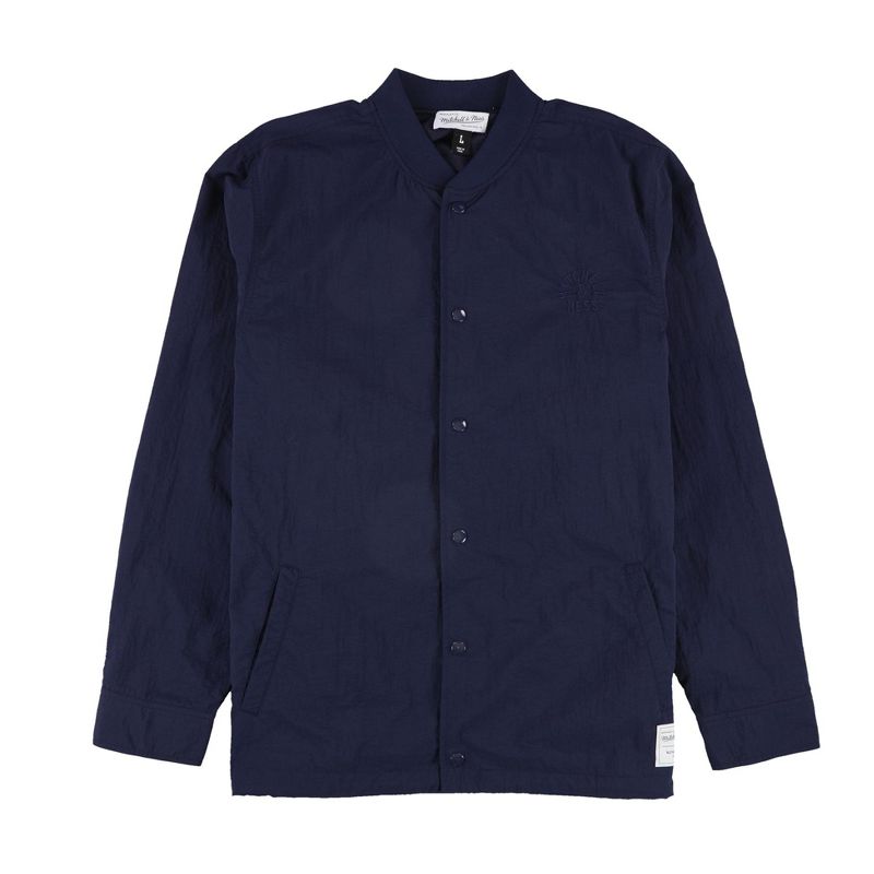 Mitchell & Ness Mens Rounding Jacket, navy, Large