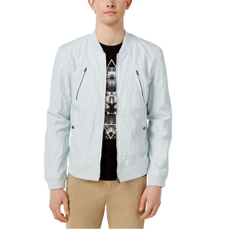 William Rast Mens Fairfax Bomber Jacket, spablue, Large