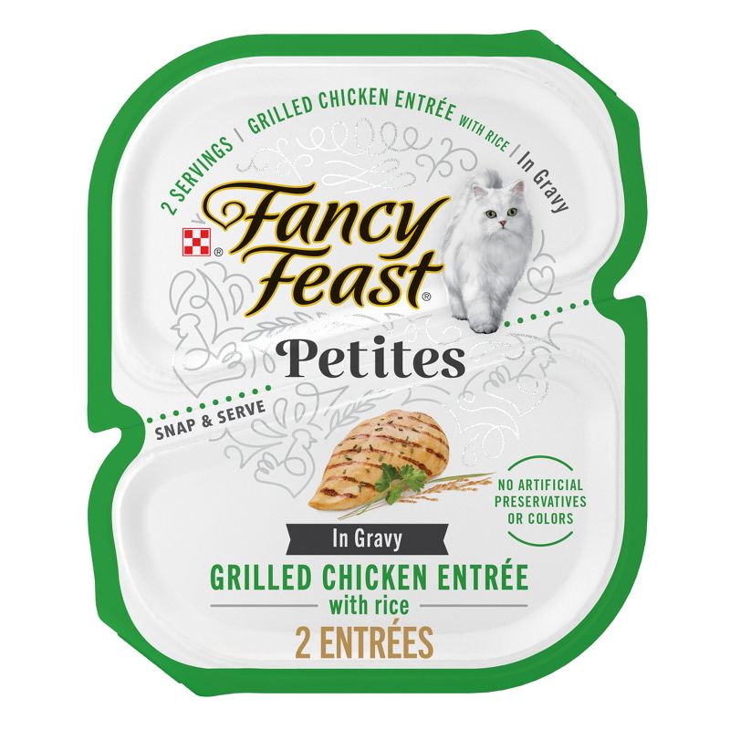 Fancy Feast Petites Grilled Chicken with Wild Rice in Gravy Wet Cat Food - 2.8oz