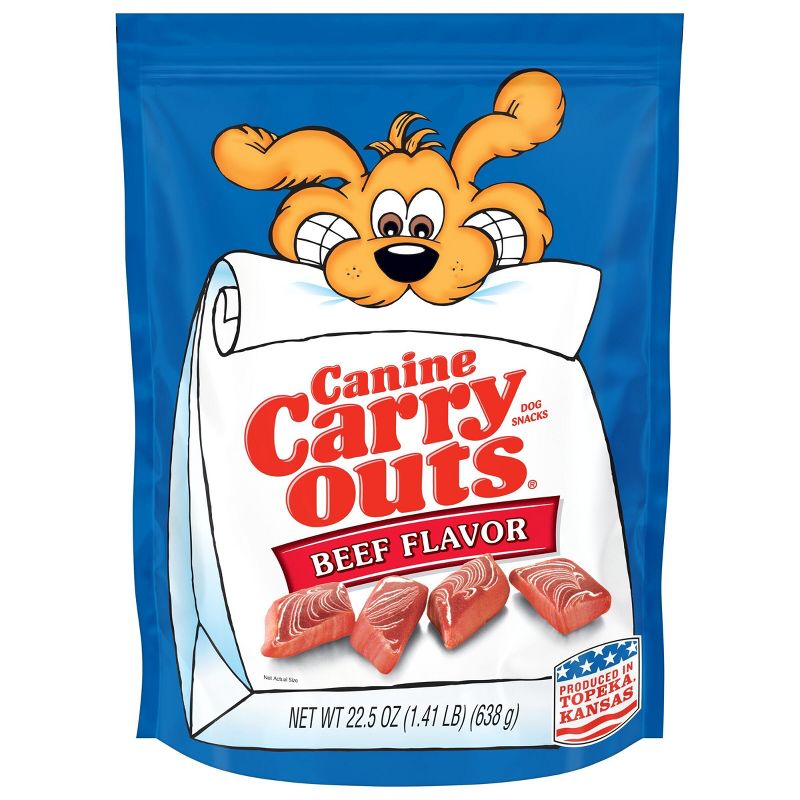 Canine Carry Outs Beef Dry Chewy Dog Treats - 22.5oz