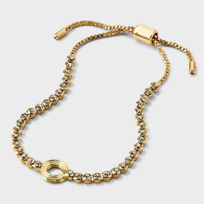 SUGARFIX By BaubleBar Pull Me Closer Bracelet Initial "C" - Gold