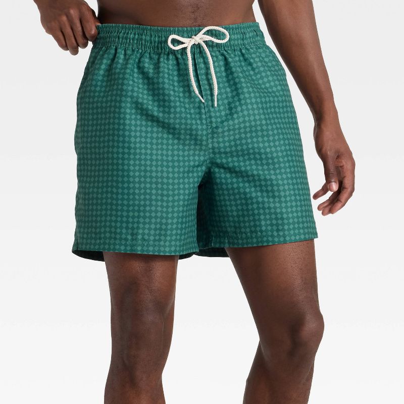 Men's 5" Swim Trunks - Goodfellow & Co™ Teal Green XL