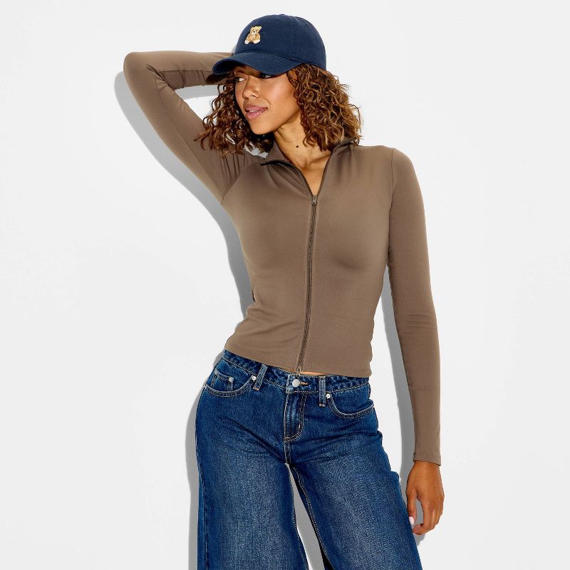 Women's ButterBliss Full Zip Jacket - Wild Fable™ Espresso M