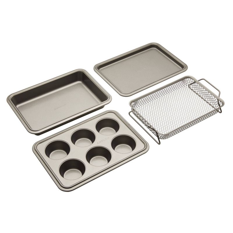 Anolon 4pc Advanced Bakeware Nonstick Toaster Oven Pan Set Moonstone