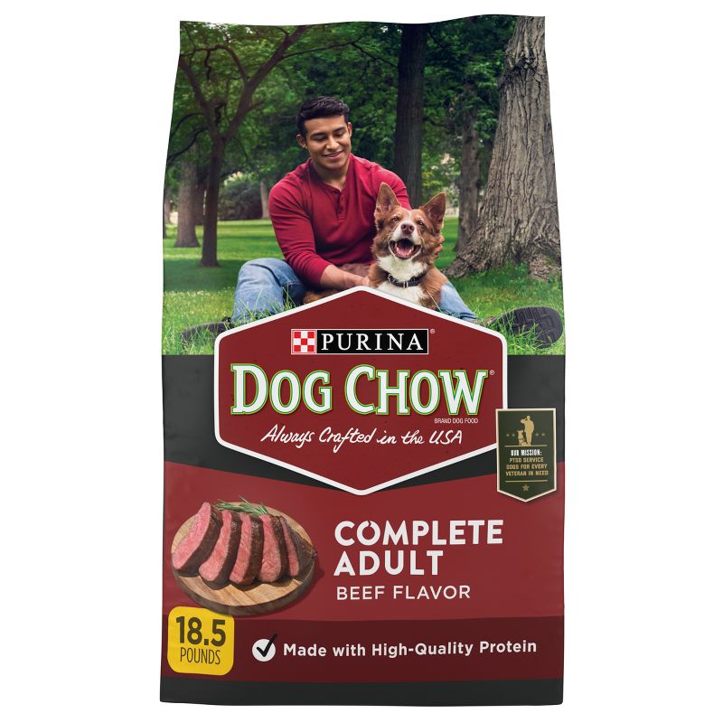 Purina Dog Chow with Real Beef Adult Complete & Balanced Dry Dog Food - 18.5lbs