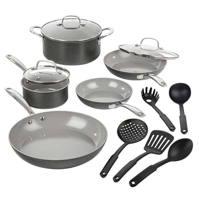 Granitestone Pro Hard Anodized Cookware Set 13 Pc Nonstick Pots and Pans Set