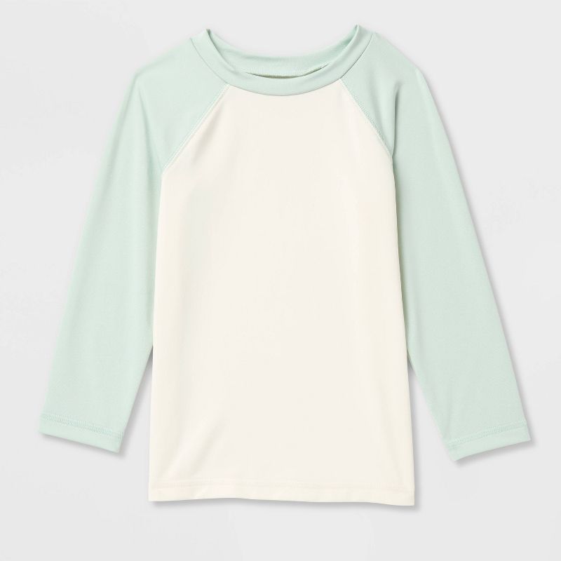 Baby Long Sleeve Colorblock Swim Rash Guard Top - Cat & Jack™ Green 12M