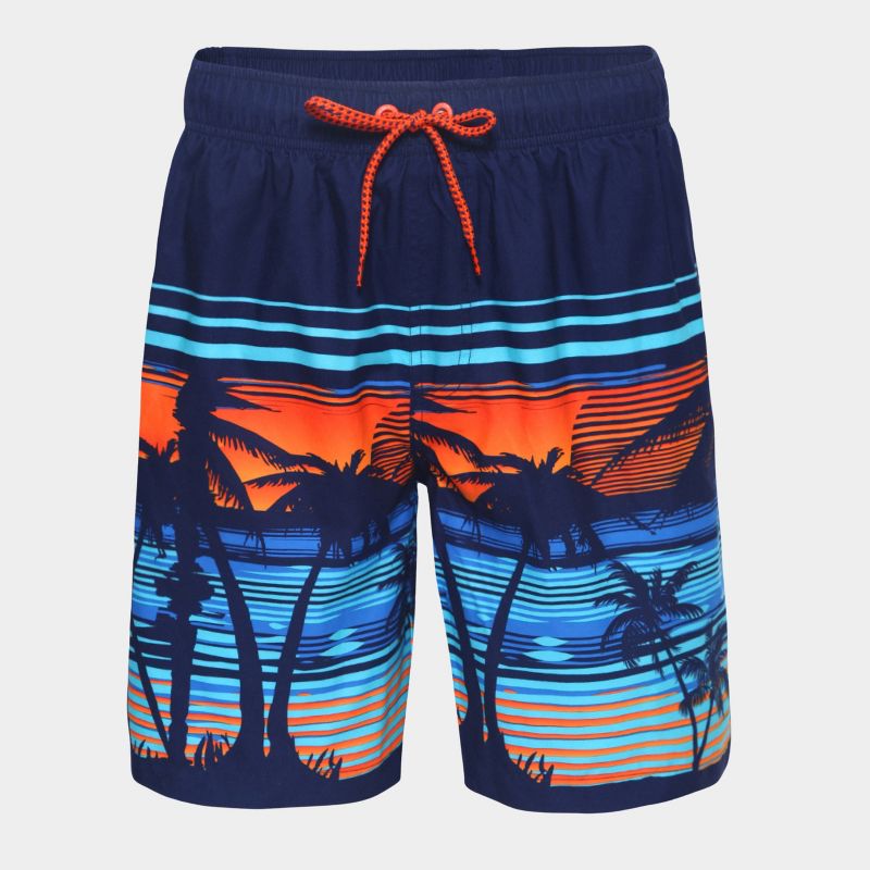Rokka&Rolla Men's 8'' Swim Trunks-Tropical Palm, size XX Large