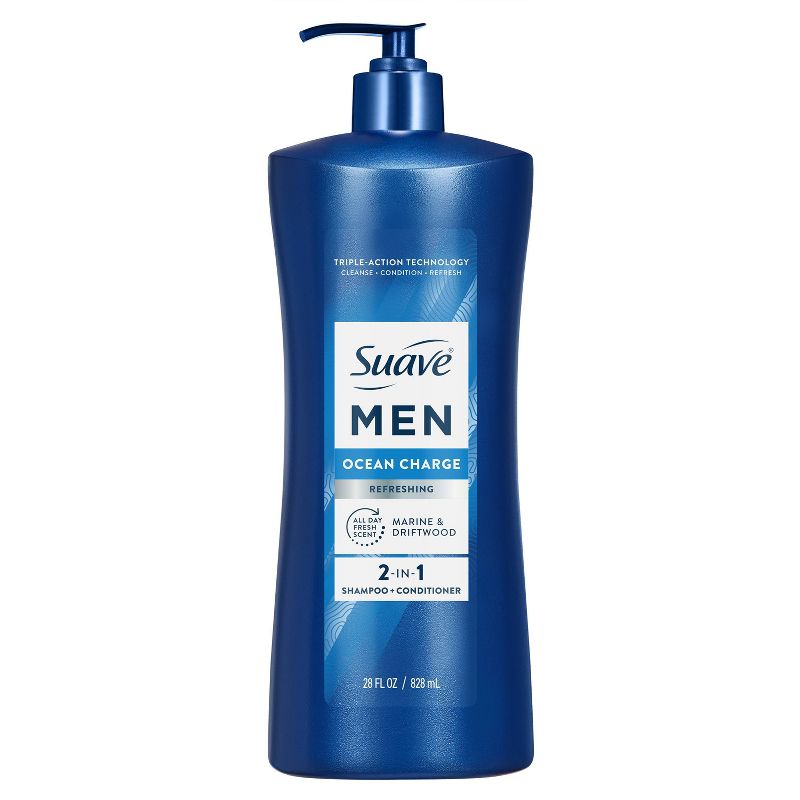 Suave Men 2-in-1 Shampoo + Conditioner Ocean Charge - 28 fl oz