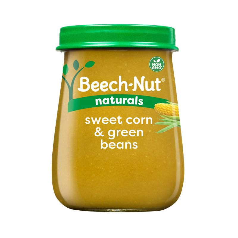 Beech-Nut Non-GMO Naturals Sweet Corn & Green Beans Baby Food Jar - 4oz