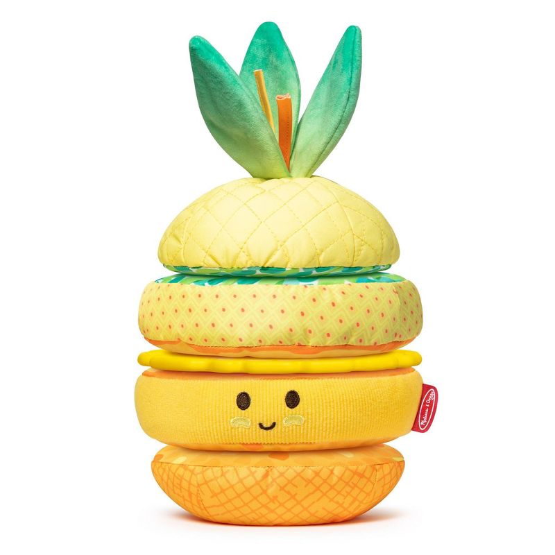 Melissa & Doug Multi-Sensory Pineapple Soft Stacker Infant Toy: Educational Fine Motor Skills Fabric Stacker