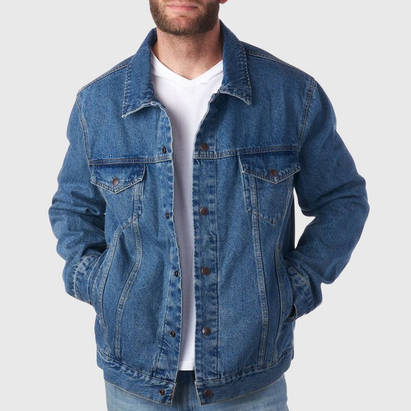 Alpine Swiss Derek Men’s Classic Denim Trucker Jacket DNM MED