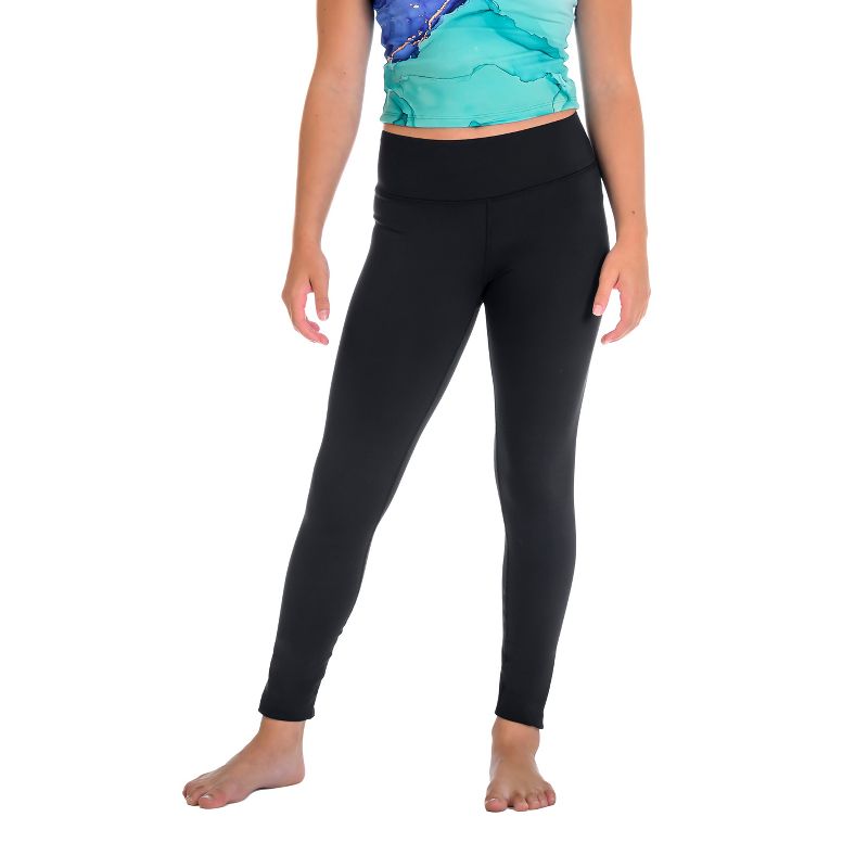 Destira High Waisted Performance Leggings - Black, Child L (10)
