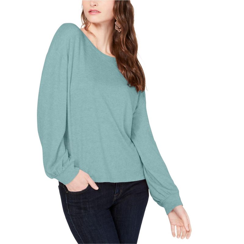 I.N.C International Concepts Womens Solid Knit Sweater, green, Large