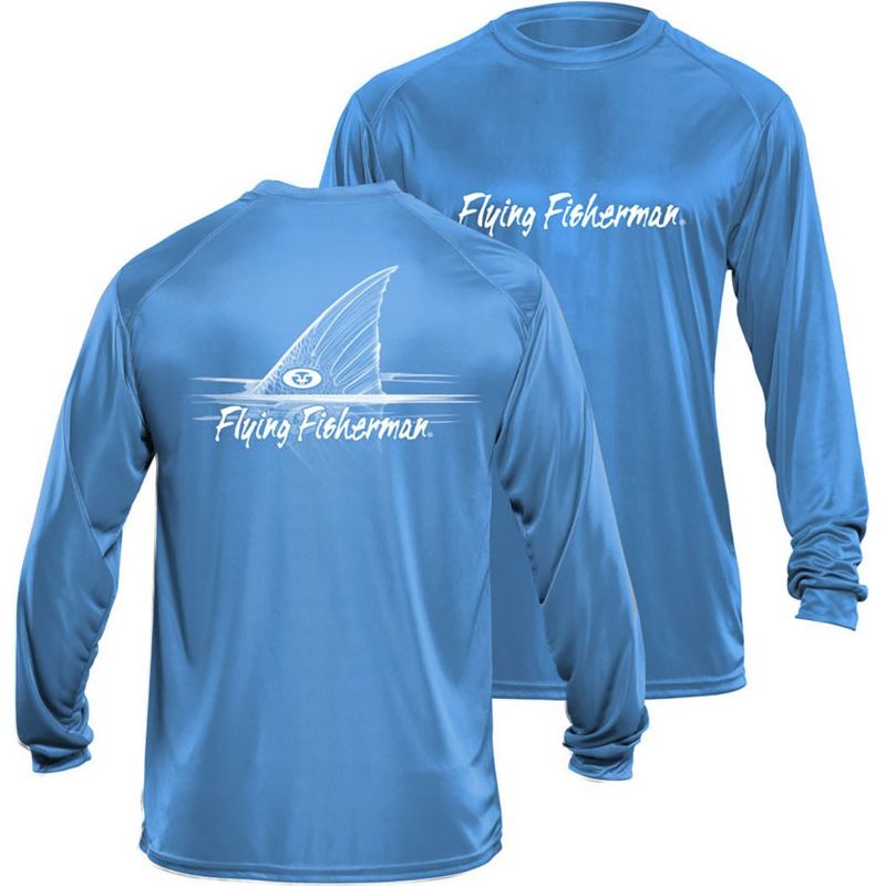 Flying Fisherman Redfish Performance Long Sleeve T-Shirt - 2XL - Blue