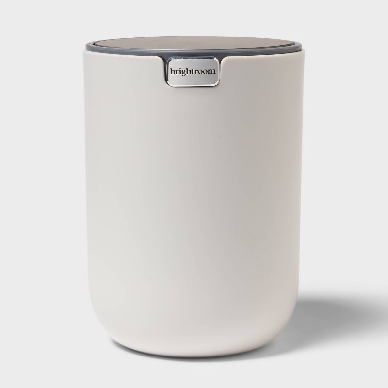 Small Plastic Desktop Wastebasket White - Brightroom™
