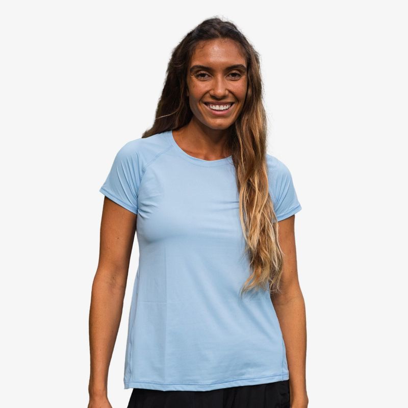 Calypsa Ultimate Tee Plus Size - Soft Cloud Blue, 1x